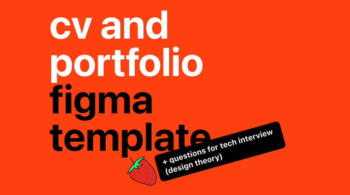 Шаблон. Portfolio&CV Figma + TI questions